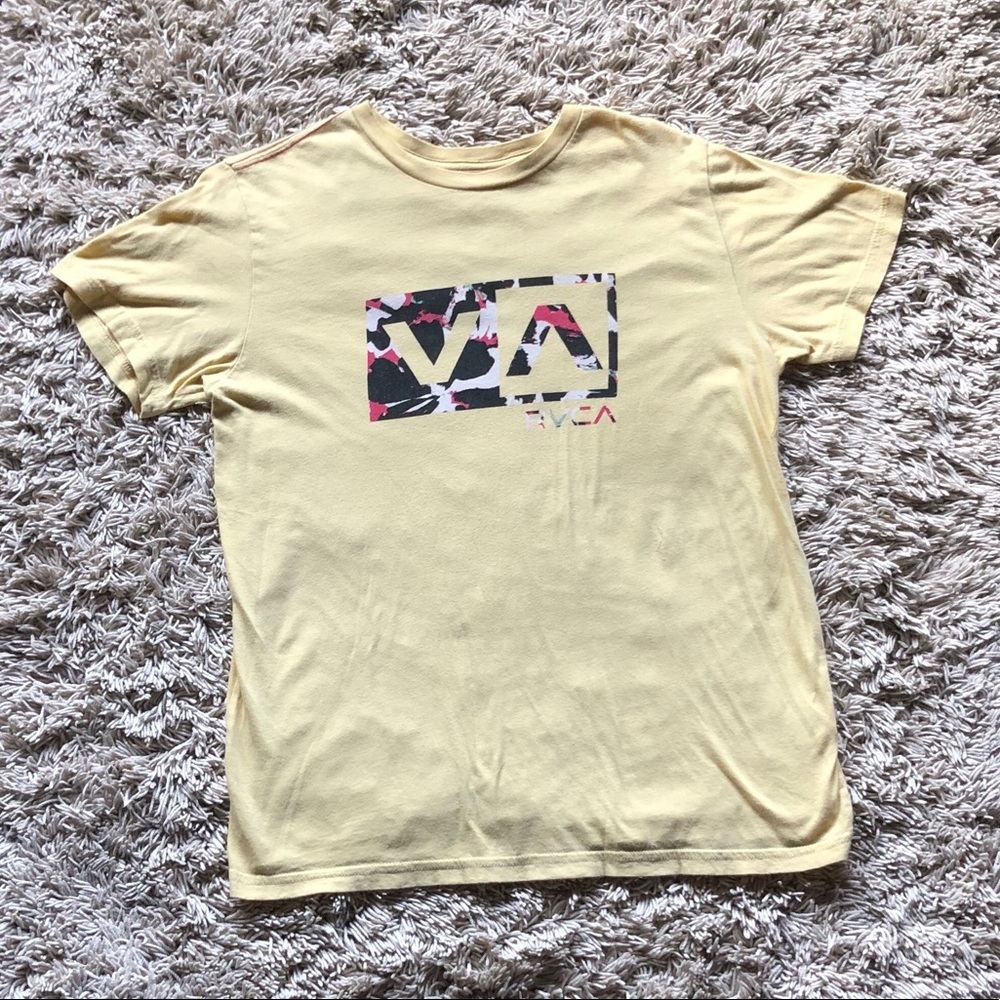RVCA YELLOW LOGO SHIRT